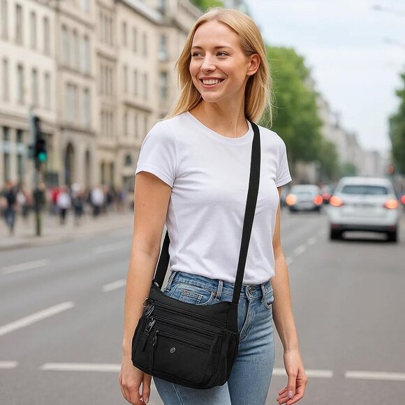 Multi-Pocket Lightweight Handbag - Stylish Crossbody Tote for Daily Adventures - Picture 3 of 8